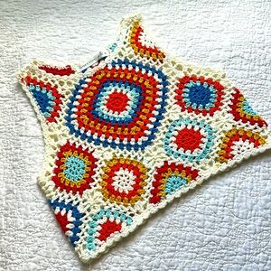 Crocheted sweater top Altered State XS